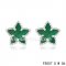 Cheap Van Cleef & Arpels Sweet Alhambra Star Earrings White Gold,Malachite